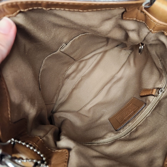 coach chelsea tan signature c braided shoulder bag c0771- 10990 - Picture 5 of 12